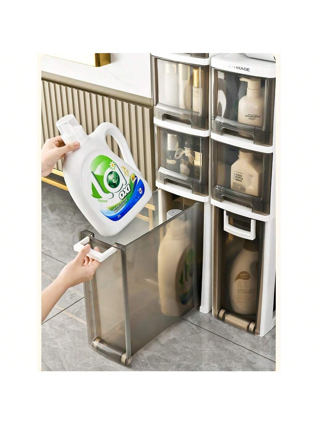Zestaw 78,5*45*18CM trójwarstwowych plastikowych szafek szufladowych odpowiednich do toalet, łazienek, kuchni z przerwami, z szufladami, solidna konstrukcja, nadaje się do różnych toalet/toalet, łazienek, kuchni, salonów