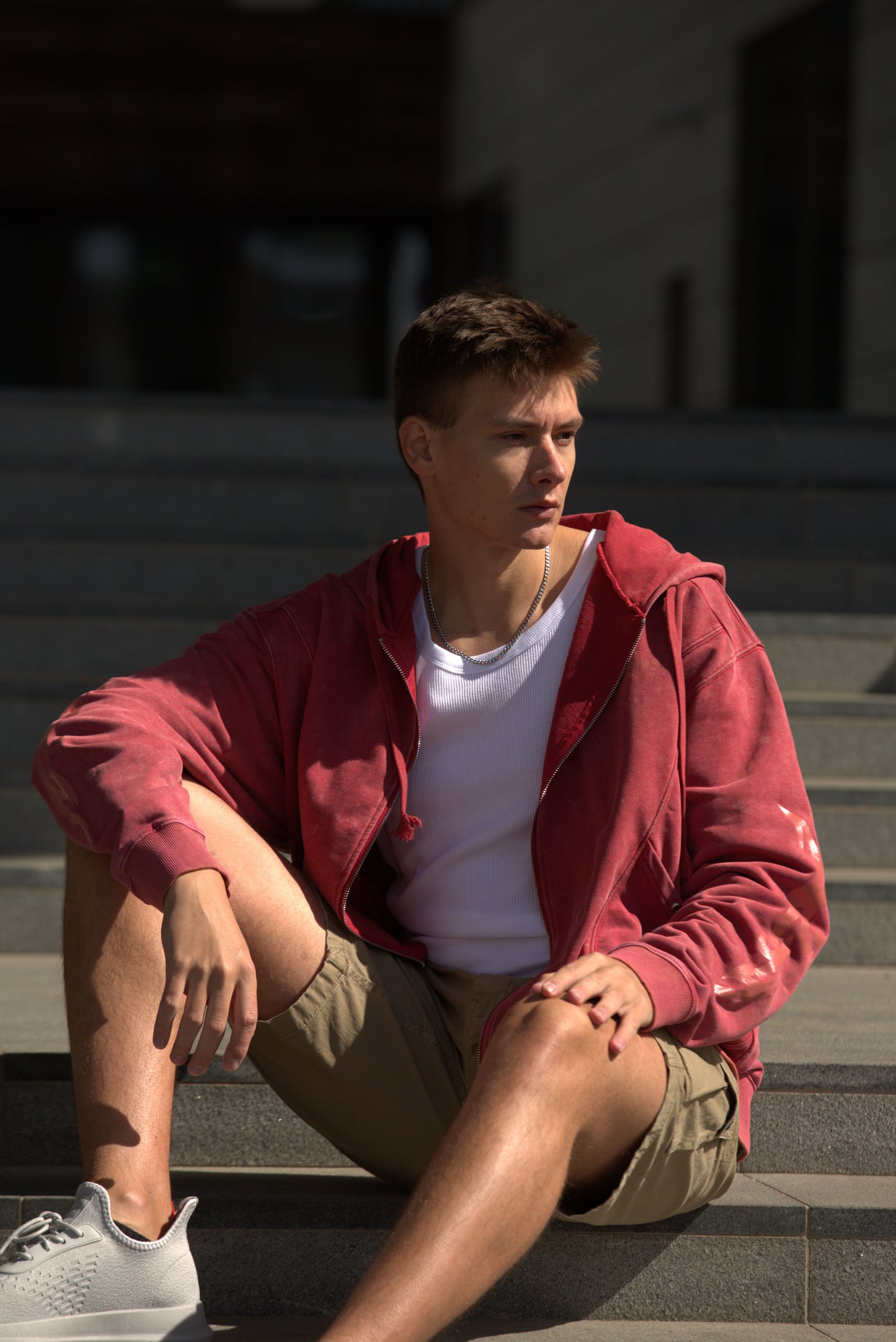 Bluza z kapturem na zamek 100% bawełna