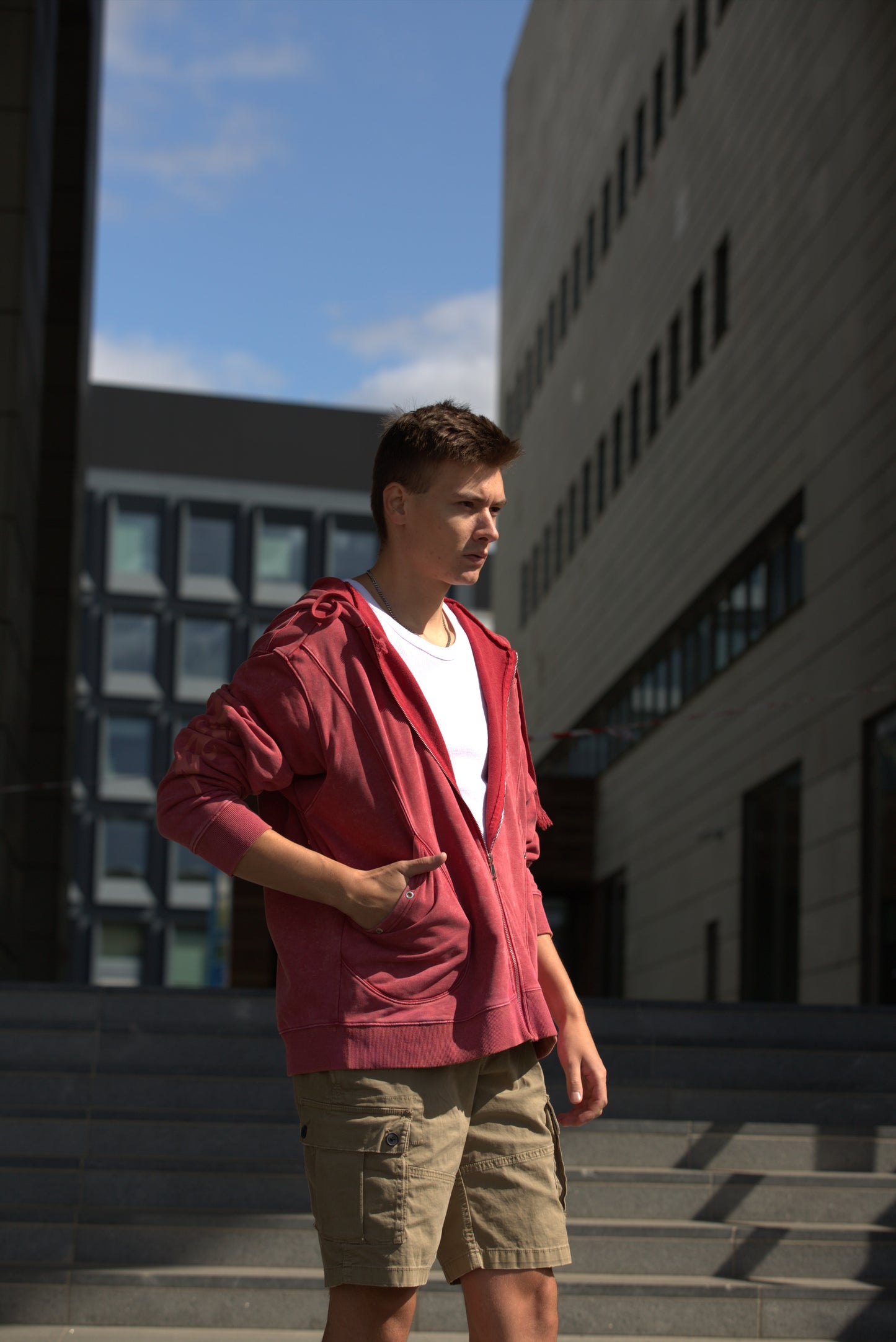 Bluza z kapturem na zamek 100% bawełna