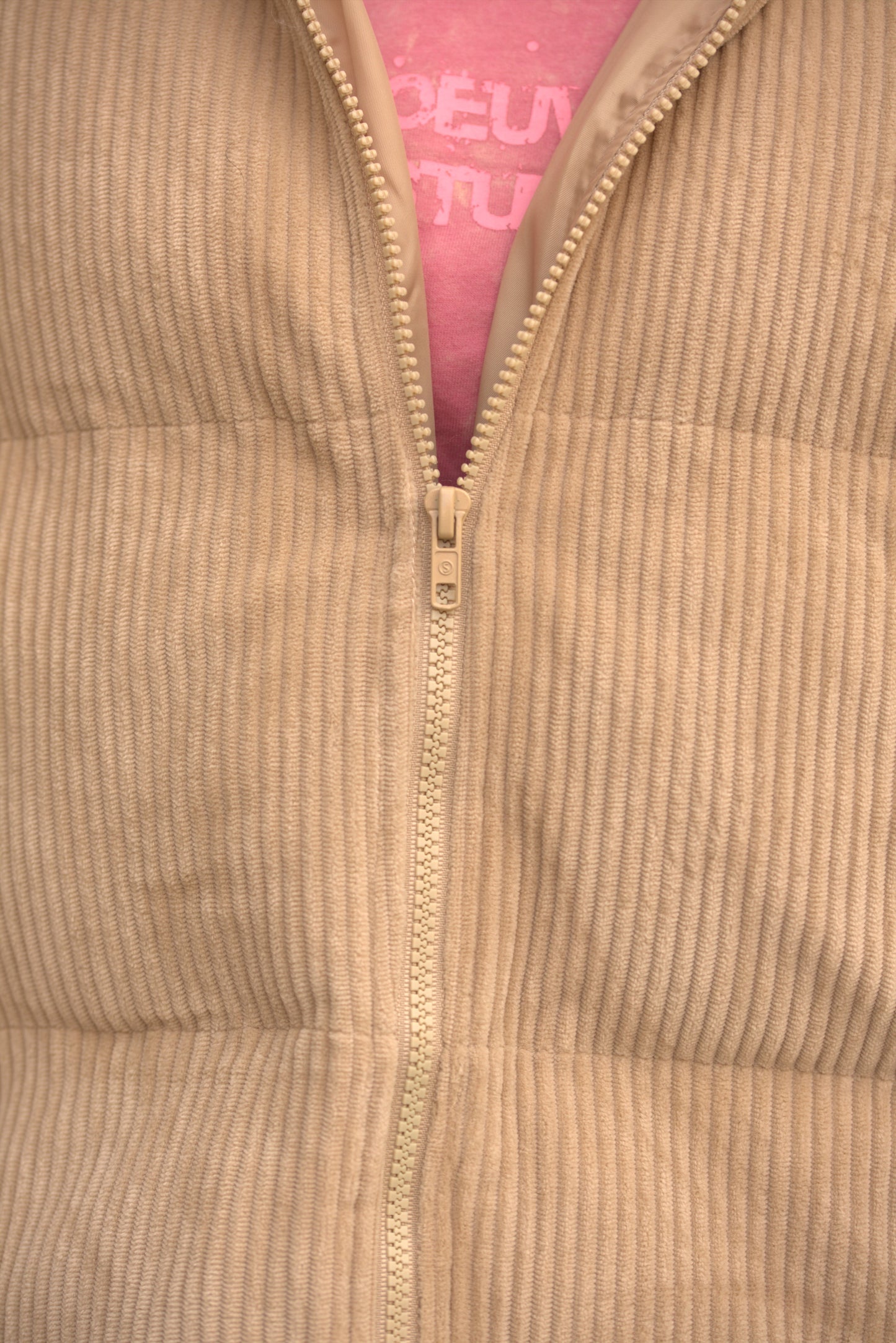 Kurtka Sztruksowa Kremowa S-XL