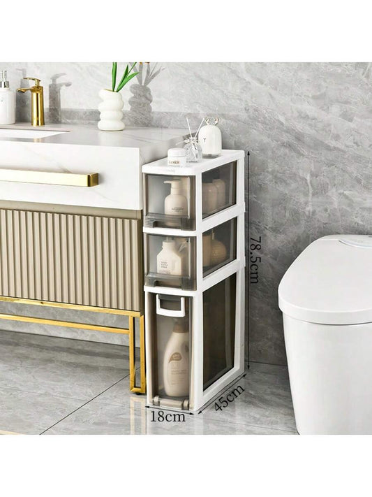 Zestaw 78,5*45*18CM trójwarstwowych plastikowych szafek szufladowych odpowiednich do toalet, łazienek, kuchni z przerwami, z szufladami, solidna konstrukcja, nadaje się do różnych toalet/toalet, łazienek, kuchni, salonów