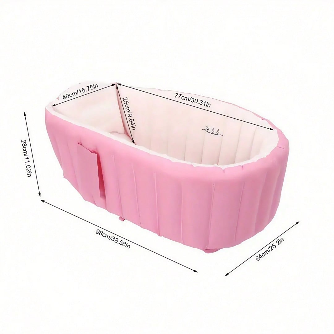 Mała dmuchana wanna/wanna dmuchana + z pompką powietrza, składany brodzik, przenośna wanna podróżna, składana wanna, oszczędza miejsce, jest łatwa do przechowywania i przenoszenia, składana wanna basenowa