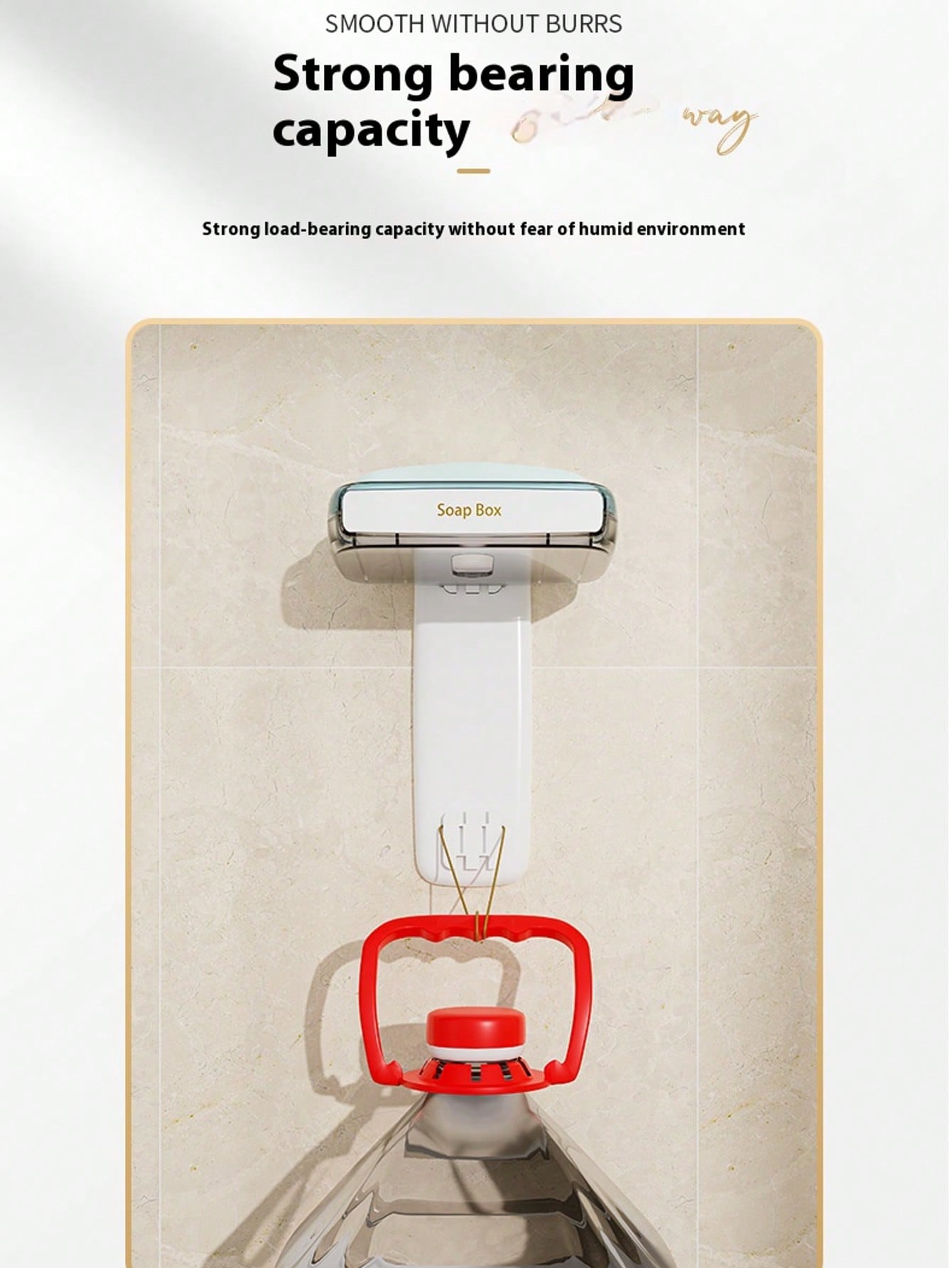 Mydelniczka z drążkiem spustowym, montowana na ścianie mydelniczka, odpowiednia do prysznica, łazienki, wanny, zlewu kuchennego - mydelniczka, samoodpływowa mydelniczka, nie wymaga wiercenia, nie wymaga narzędzi, pojemnik na mydło