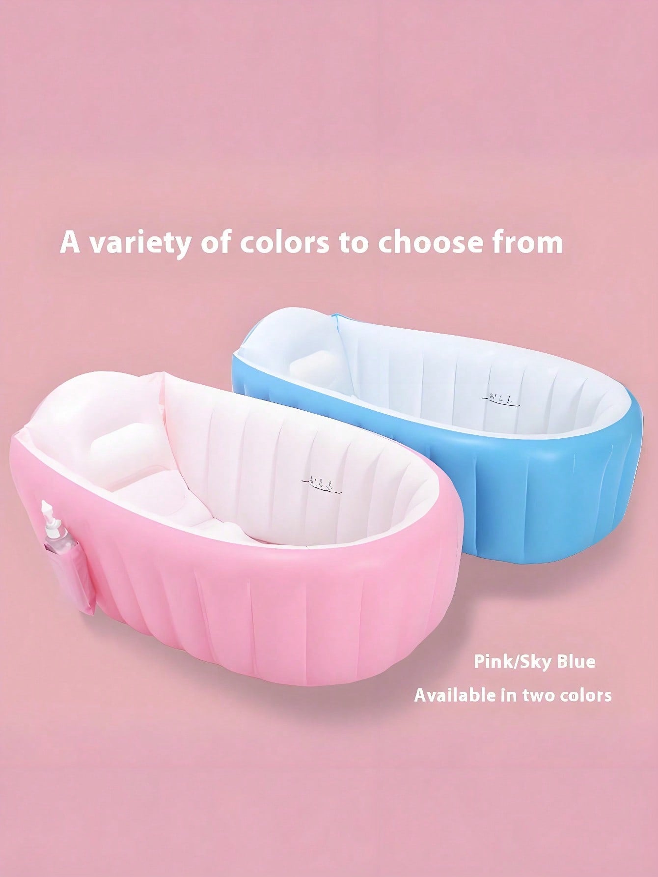 Mała dmuchana wanna/wanna dmuchana + z pompką powietrza, składany brodzik, przenośna wanna podróżna, składana wanna, oszczędza miejsce, jest łatwa do przechowywania i przenoszenia, składana wanna basenowa