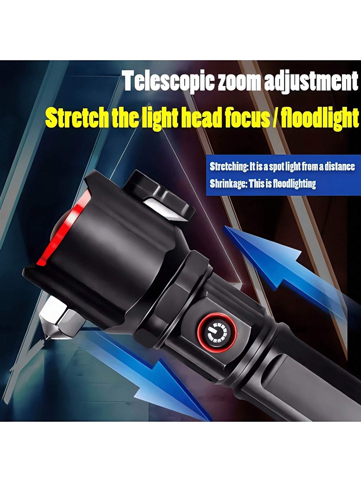 Latarka świetlna, duża moc, szeroki zasięg oświetlenia, możliwość ładowania telefonów komórkowych