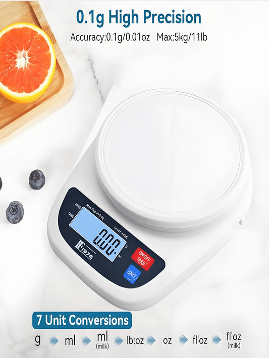 Mała elektroniczna waga kuchenna o wysokiej precyzji. Dokładnie zważy każdy składnik. Znacznie poprawi smak, konsystencję i wygląd gotowego produktu. Waga do kawy. Mała i lekka konstrukcja. Wygodna i praktyczna do pieczenia w kuchni