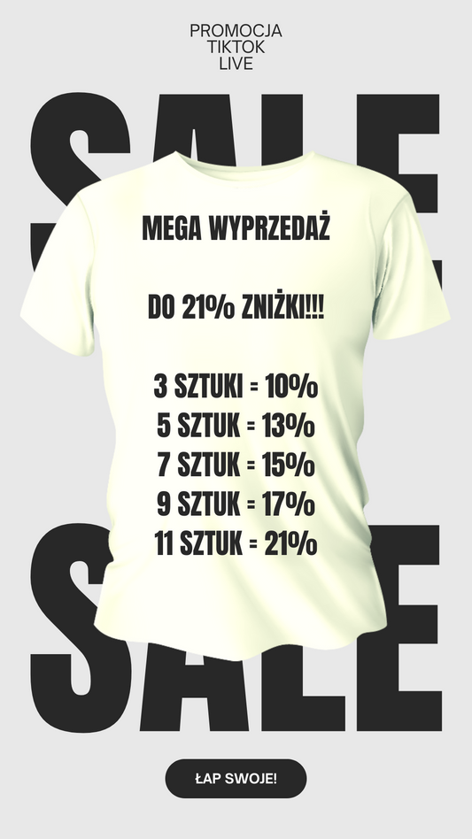 T-Shirt TikTok Wyprzedaż do 21% zniżki!!!