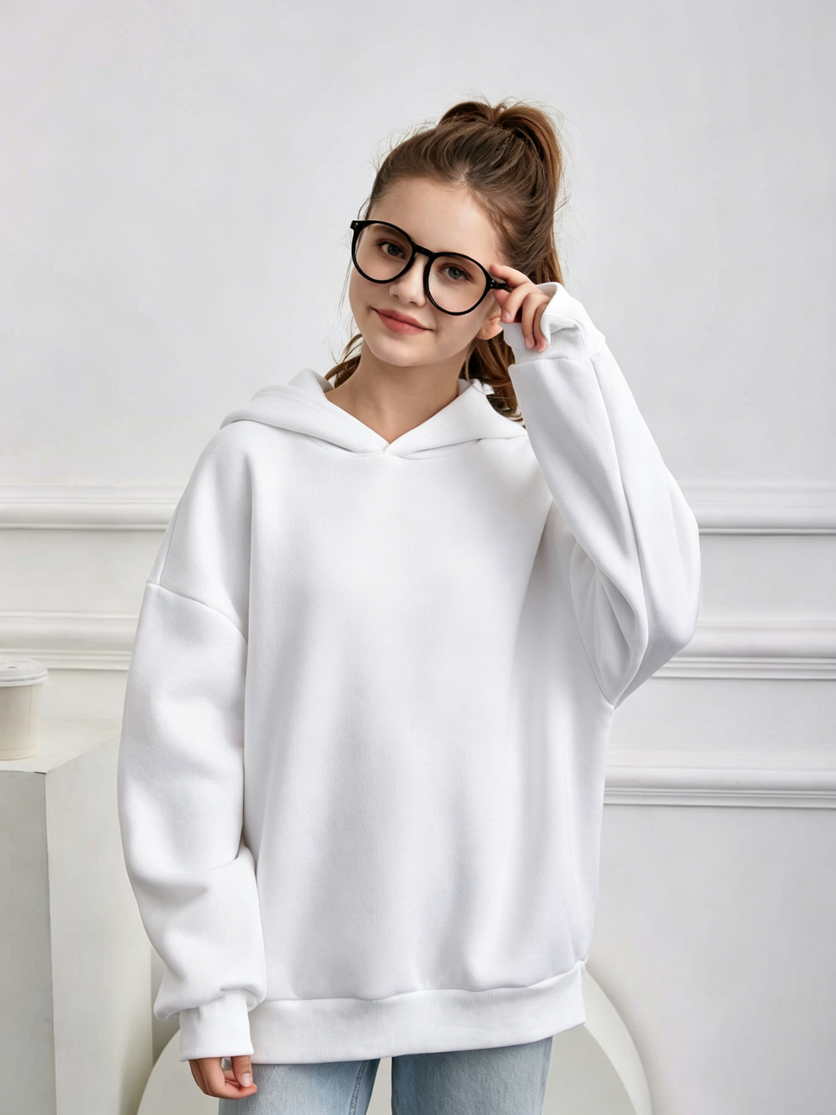 Bluza z kapturem z polaru, uniseks dla chłopców i dziewczynek MGZ360