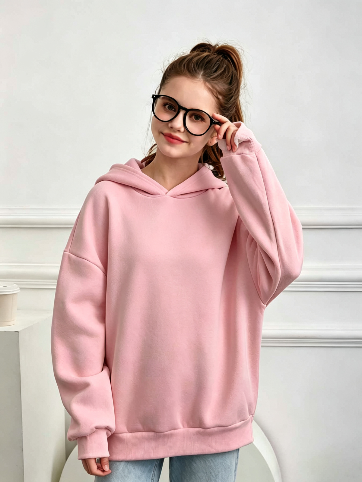 Bluza z kapturem z polaru, uniseks dla chłopców i dziewczynek MGZ360