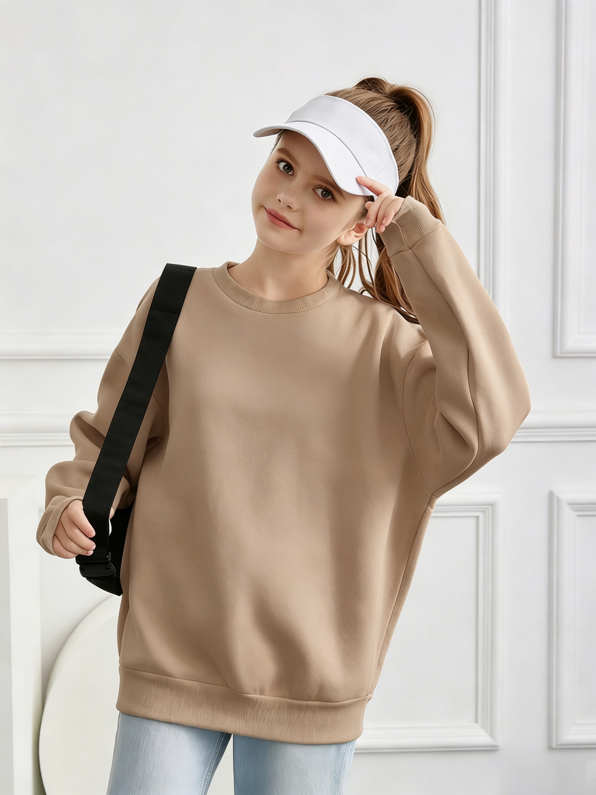Bluza dresowa bez kaptura, frotowa, uniseks dla dzieci TG260