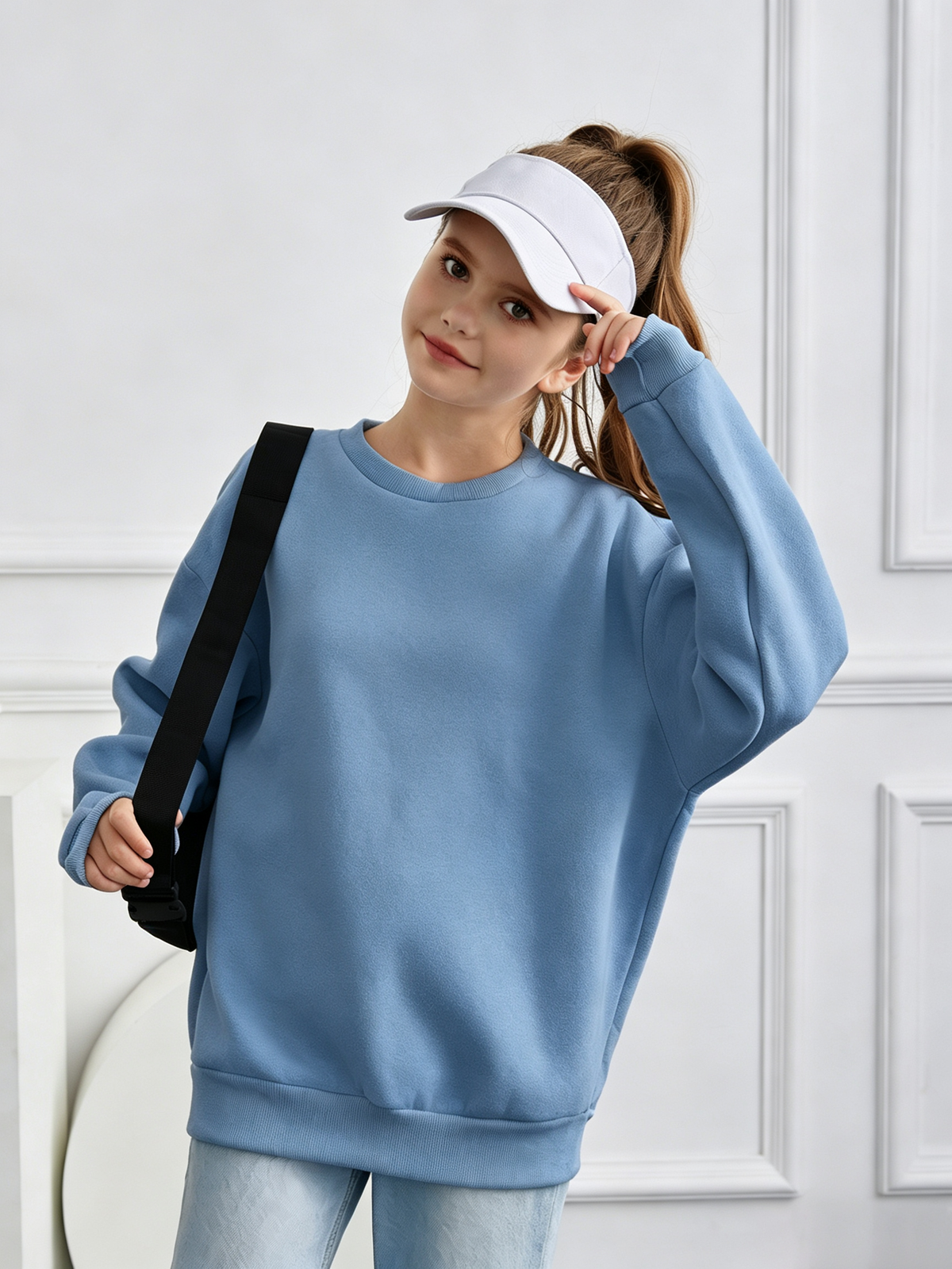 Bluza dresowa bez kaptura, frotowa, uniseks dla dzieci TG260