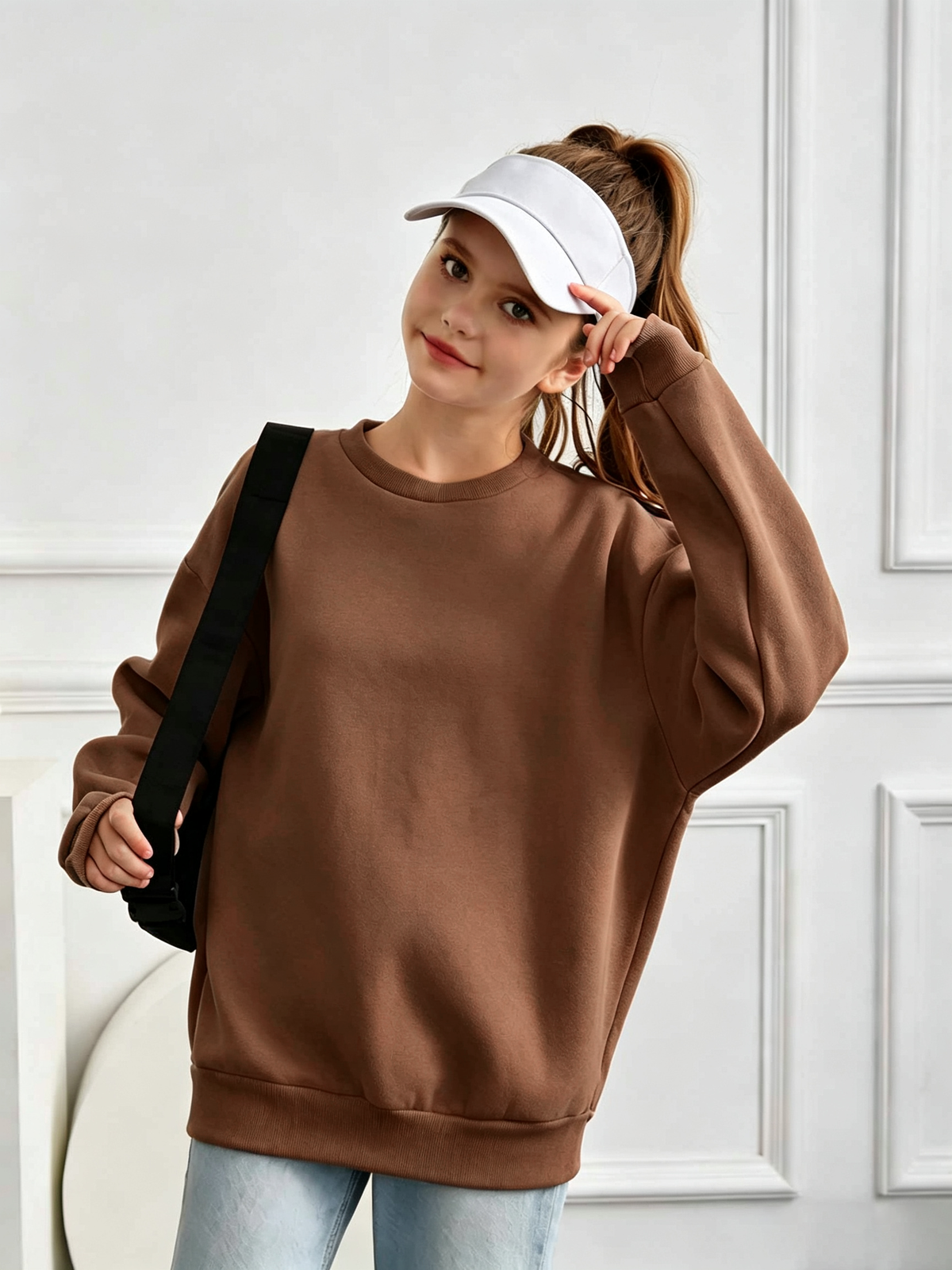 Bluza dresowa bez kaptura, frotowa, uniseks dla dzieci TG260