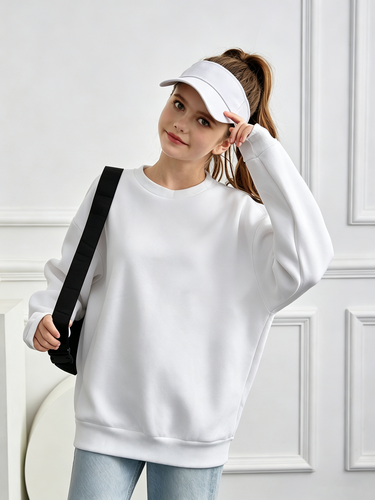 Bluza dresowa bez kaptura, frotowa, uniseks dla dzieci TG260
