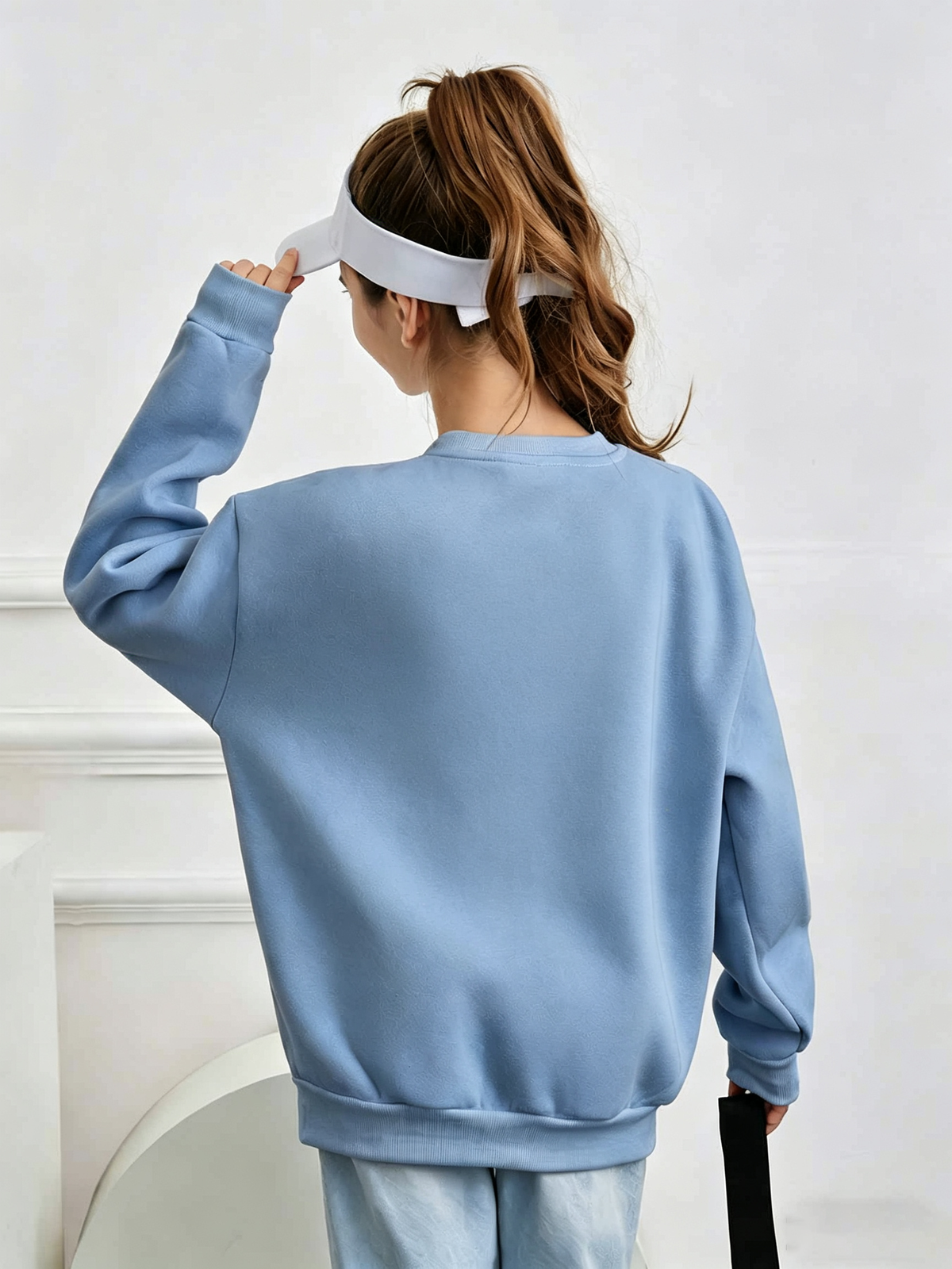 Bluza dresowa bez kaptura, szczotkowana, uniseks dla dzieci  TGZ360