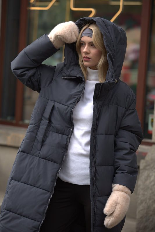 Płaszcz Puchowy Damski S-XL